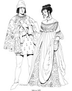 coloring page Clothing of the Renaissance
